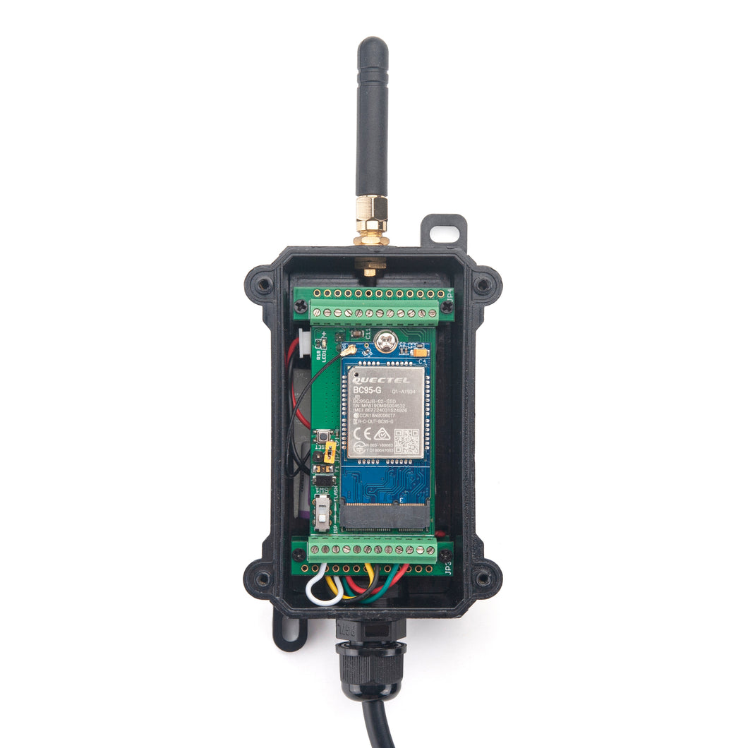 NBSN95 -- Waterproof Long Range Wireless NB-IoT Sensor Node With M16 IP68 waterproof cable hole.